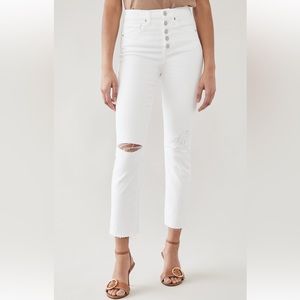Veronica Beard Ryleigh High Rise Slim Straight Jeans